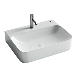 Умывальник AURA с 1 отверстием для смесителя, без перелива 610*480*140мм