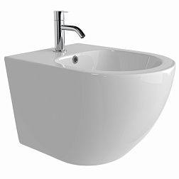 Подвесное биде Forma, 1 отверстие под смеситель, с крепежом для полностью скрытого монтажа, керамиче