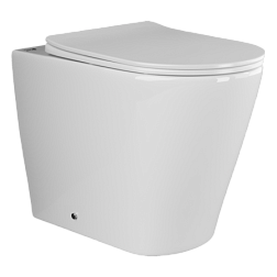 Напольный пристенный унитаз-соло Highlight Rimless, глубокий смыв, горизонтальный (универсальный) вы