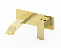 Смеситель для раковины встраиваемый WONZON & WOGHAND, Брашированное золото (WW-88869009-BG)