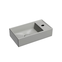 Умывальник подвесной прямоугольный (чаша слева, отверстие под смеситель справа) цвет антрацит матовы