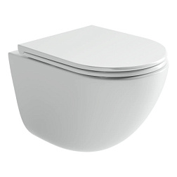 Подвесной унитаз Vogue безободковый, смыв торнадо