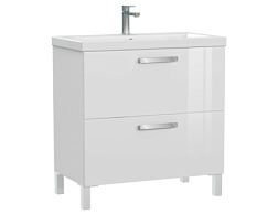 Комплект Cersanit MELAR 80 белая раковина COMO 80 смеситель ELIO ножки для тумбы