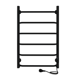 Полотенцесушитель Roof Lux б/п (electro) 80/50 (таймер, скр.монтаж, унив.подкл.R/L, Черный муар) IND