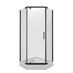 ДО Дека-Блэк, 100х100, пятиуг., низ. подд. (3 места+сифонD90мм)