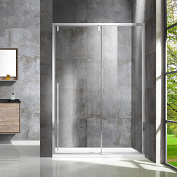 Душевая дверь Lugano VDS-1L130CL-1, 1300, хром, стекло прозрачное, , шт