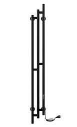 Полотенцесушитель Sky (electro) 150/17 (таймер, скрытый провод справа, Черный муар) INDIGO