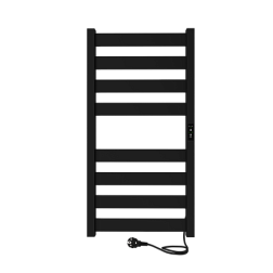 Полотенцесушитель Oktava Slim 5 (electro) 80/40 (таймер, скр.монтаж, унив.подкл.R/L, Черный муар) IN