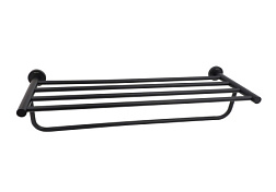 AQ4015MB ВЕГА полка для полотенец, матовый черный