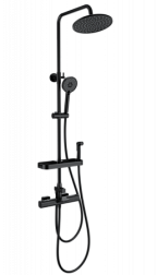 Душевая система с термостатом WONZON & WOGHAND, Черный матовый (WW-C3017-A1-MB)