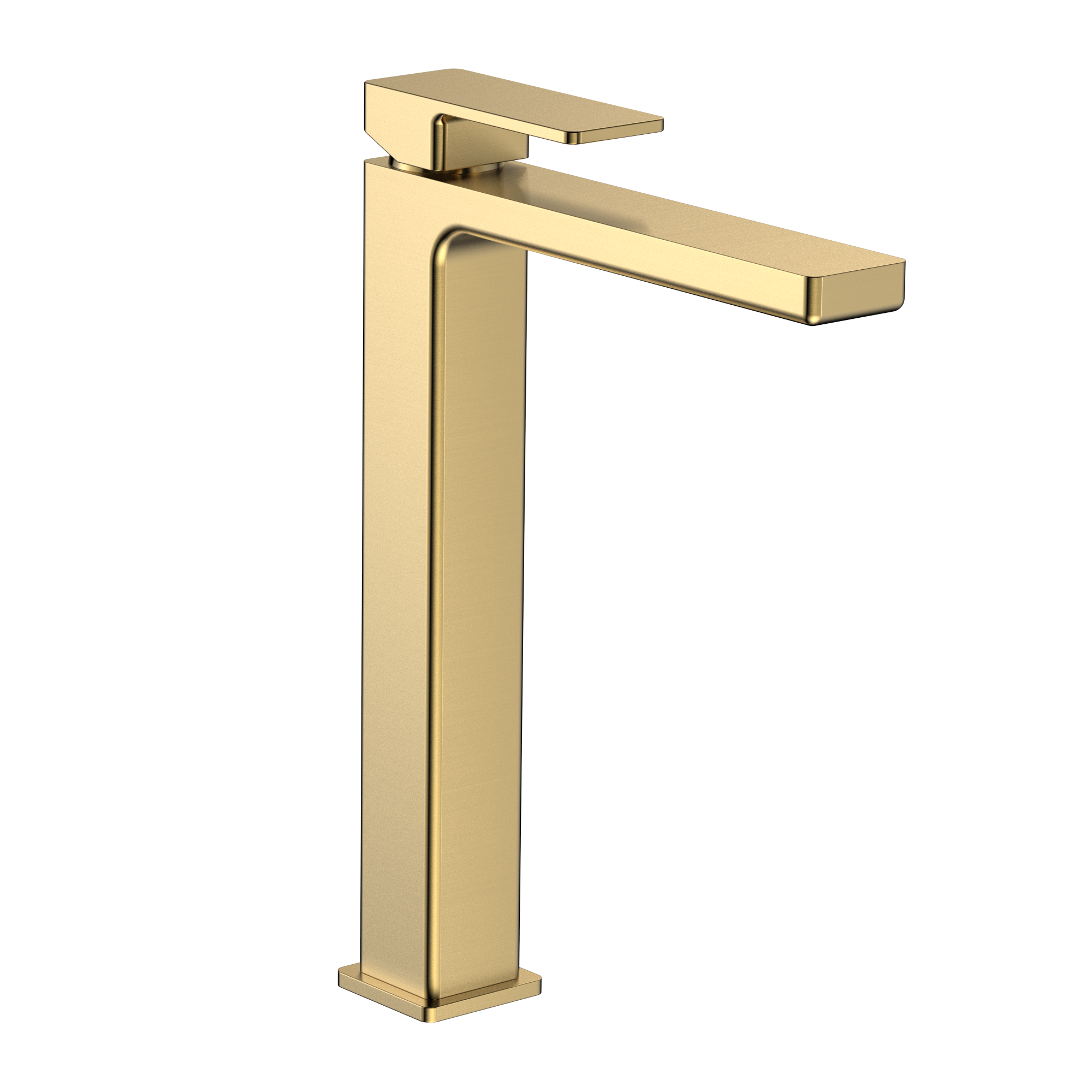 AQM6814BG Savona Смеситель для свободностоящей раковины 250мм, гладкий, подводка ½, золото шлифован