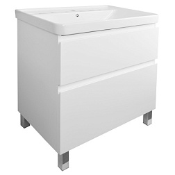 Комплект Тумба Мила 70Н (710*850*480) Напольная с раковиной Monte 70