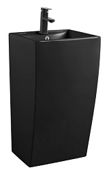 COMELLA Раковина напольная отдельностоящая прямоугольная черная матовая. Размер 480х420х830 мм
