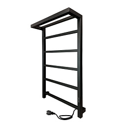 Полотенцесушитель Forma (electro) 80/50 (таймер, скр.монтаж, унив.подкл.R/L, Черный муар) INDIGO