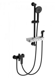 Смеситель для ванны с душевым гарнитуром WONZON & WOGHAND, Черный матовый (WW-A31003-MB)