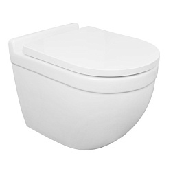 Fora унитаз подвесной безободковый  с сиденьем дюропласт микролифт  520*360*410 мм