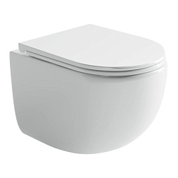 Подвесной унитаз UP Rimless, смыв Торнадо, с крепежом для полностью скрытого монтажа,  ультратонким 