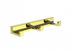 Вешалка с 3 крючками для ванной WONZON & WOGHAND, Глянцевое золото (WW-9135-LG)