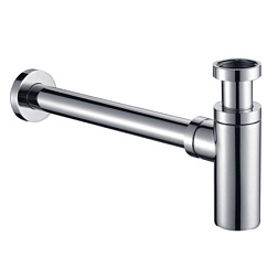 AQM7010CR Сифон для раковины латунный, Хром