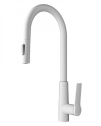Смеситель для кухни с выдвижным изливом WONZON & WOGHAND, Белый матовый (WW-A20782-MW)