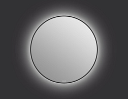 Зеркало Cersanit ECLIPSE smart 80x80 с подсветкой круглое черная рамка