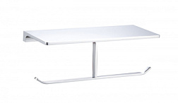 Двойной держатель для туалетной бумаги с полкой WONZON & WOGHAND, Хром (WW-9156)