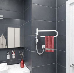 Полотенцесушитель электрический Vincea VTD-1P1WE 39x25, белый, таймер, , шт