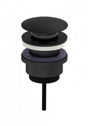 Донный клапан для раковины WONZON & WOGHAND, Черный матовый (WW-88SS07-MB)