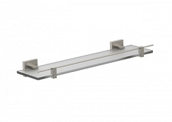 Стеклянная полка для ванной WONZON & WOGHAND, Брашированный никель (WW-8927-BN)