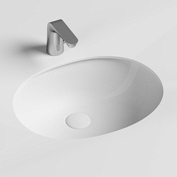 Умывальник овальный встраиваемый под столешницу Element 560*420*195мм, , с крепежом и шаблоном для у