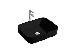 AQ5515-MB ВЕГА раковина 500*390*130 для установки на столешницу, матовый черный