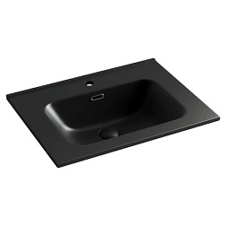 Умывальник накладной прямоугольный (цвет Черный Матовый) Element 610*465*180мм
