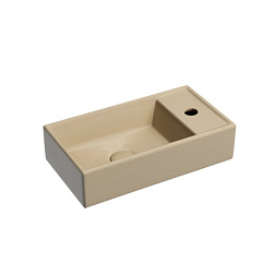 Умывальник подвесной прямоугольный (чаша слева, отверстие под смеситель справа) цвет капучино матовы