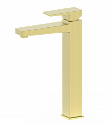 Смеситель для раковины высокий Wonzon & Woghand, Брашированное золото (WW-88019068-BG)