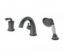 Смеситель на борт ванны Wonzon & Woghand, Темный графит (WW-88659008-BGM)