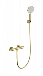 Смеситель для душа с термостатом WONZON & WOGHAND, Брашированное золото (WW-B3013-A-BG)