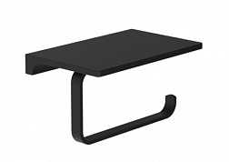 Держатель для туалетной бумаги с полкой WONZON & WOGHAND, Черный (WW-9126-BL)