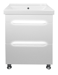 Loranto Арфа Тумба 60/2 Н с подсветкой, напольная, с раковиной Fest 60