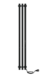 Полотенцесушитель Style 3 (electro) 120/13 (скр.монтаж, унив.подкл.R/L, Черный муар) INDIGO