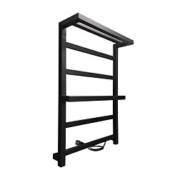 Полотенцесушитель Forte с/п (electro) 80/50 (таймер, скр.монтаж, унив.подкл.R/L, Черный муар) INDIGO