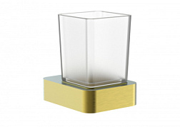 Стакан для зубных щеток с держателем WONZON & WOGHAND, Брашированное золото (WW-8321-BG)