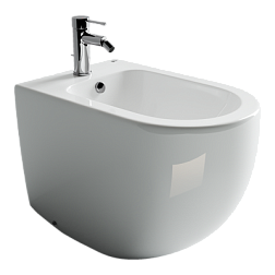 Напольное биде Metropol, 1 отверстие под смеситель, в комплекте крепеж для монтажа, цвет белый