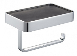 Держатель для туалетной бумаги с полкой WONZON & WOGHAND, Хром (WW-9536)