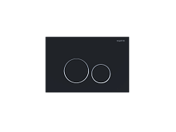 KDI-0000020 (005D) Панель смыва Черная матовая ободок хром (клавиши круглые)