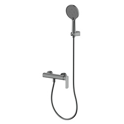 AQM6313GM Monza Смеситель для душа однорычажный, с душевым набором, 3 режима, Gun metal