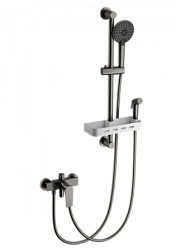 Смеситель для ванны с душевым гарнитуром WONZON & WOGHAND, Темный графит (WW-A31003-BGG)