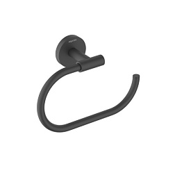 AQ4221MB ОБЕРОН полотенцедержатель овальный, матовый черный