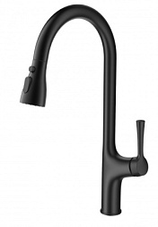 Смеситель для кухни с выдвижным изливом WONZON & WOGHAND, Темный графит (WW-AE54123-BGG)