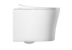 AQ2009-00 НИКА Унитаз компакт подвесной безободковый 525*365*360мм, тонкое сиденье с механизмом плав