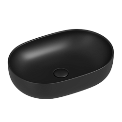 Умывальник чаша накладная овальная (цвет Чёрный Матовый) Element 600*415*135мм